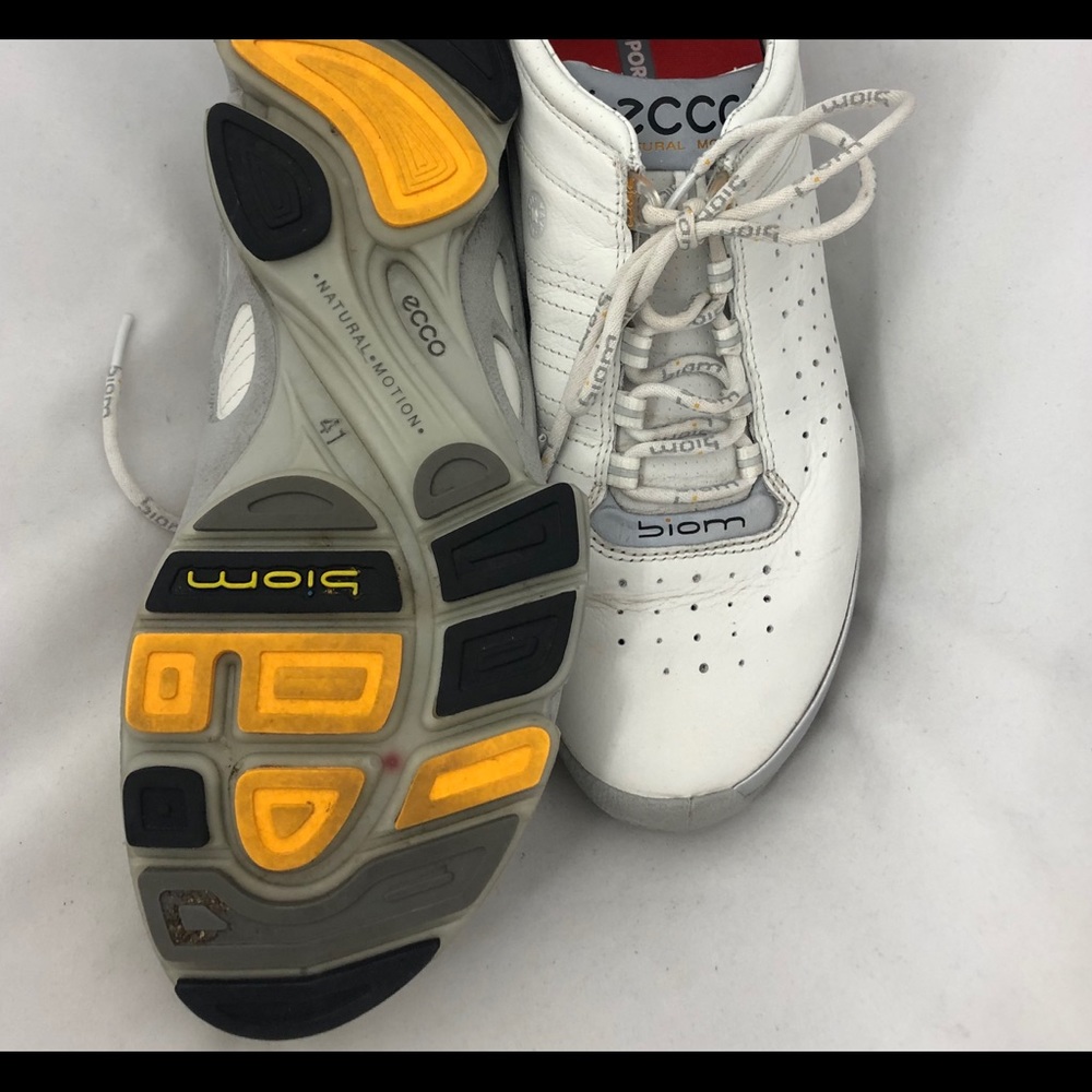 ECCO BIOM WHITE SHOES 41 - Picture 3 of 3
